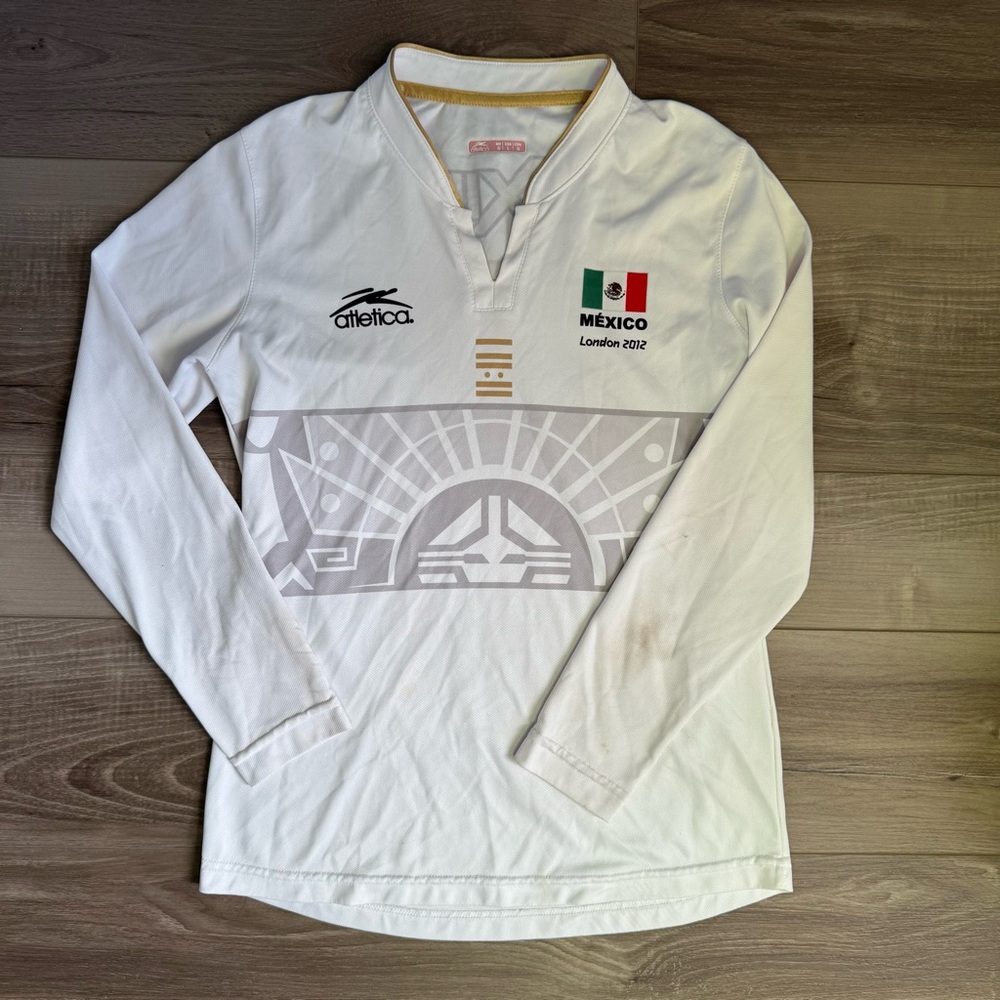 White Mexico London 2012 Long Sleeve Jersey Shirt
